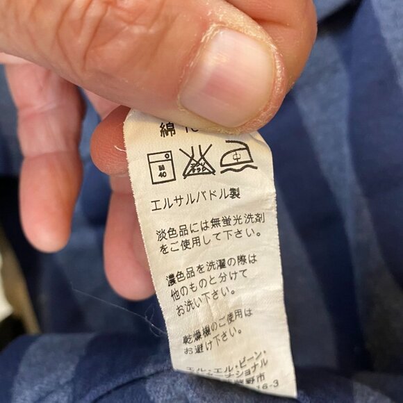 L.L. Bean Men's Heavy Shirt Size XXL Tall Traditional Long Sleeve Button Up Navy - Picture 7 of 12